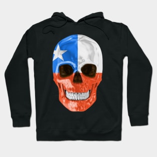 Chile Flag Skull - Gift for Chilean With Roots From Chile Hoodie